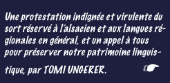  Une protestation indignée et virulente du sort réservé à l’als